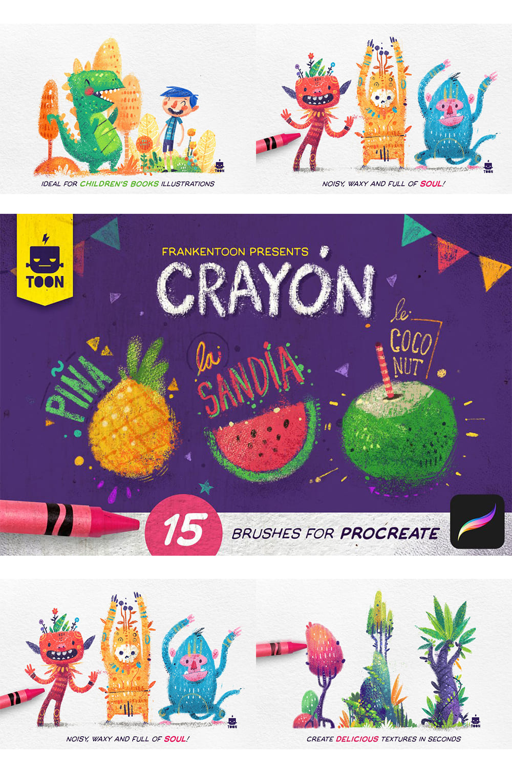 Frankentoon Presents - Crayon Brush Pack.