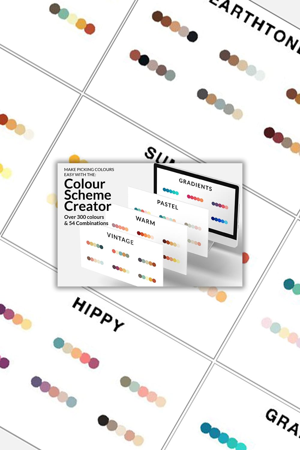 Colour Scheme Creator - Over 300 Colours & 54 Combinations.