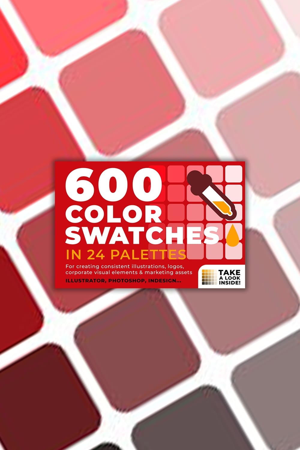 600 Color Swatches In 24 Palettes - "Take A Look Inside!".