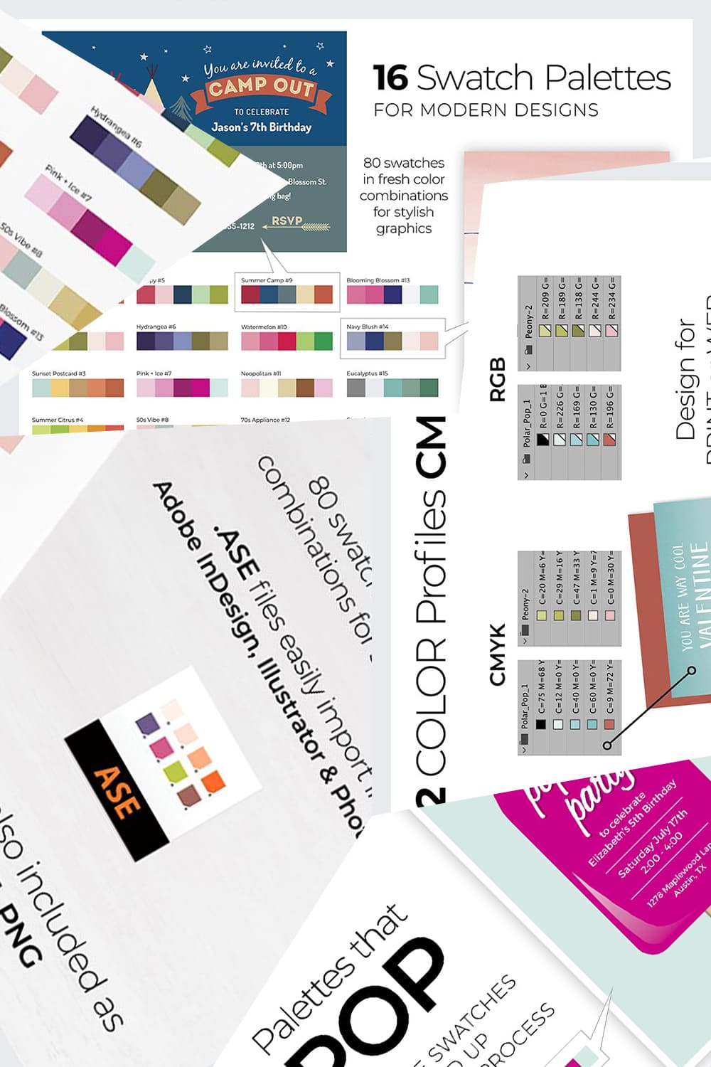 16 Swatch Palettes For Modern Designs - Palettes Preview.