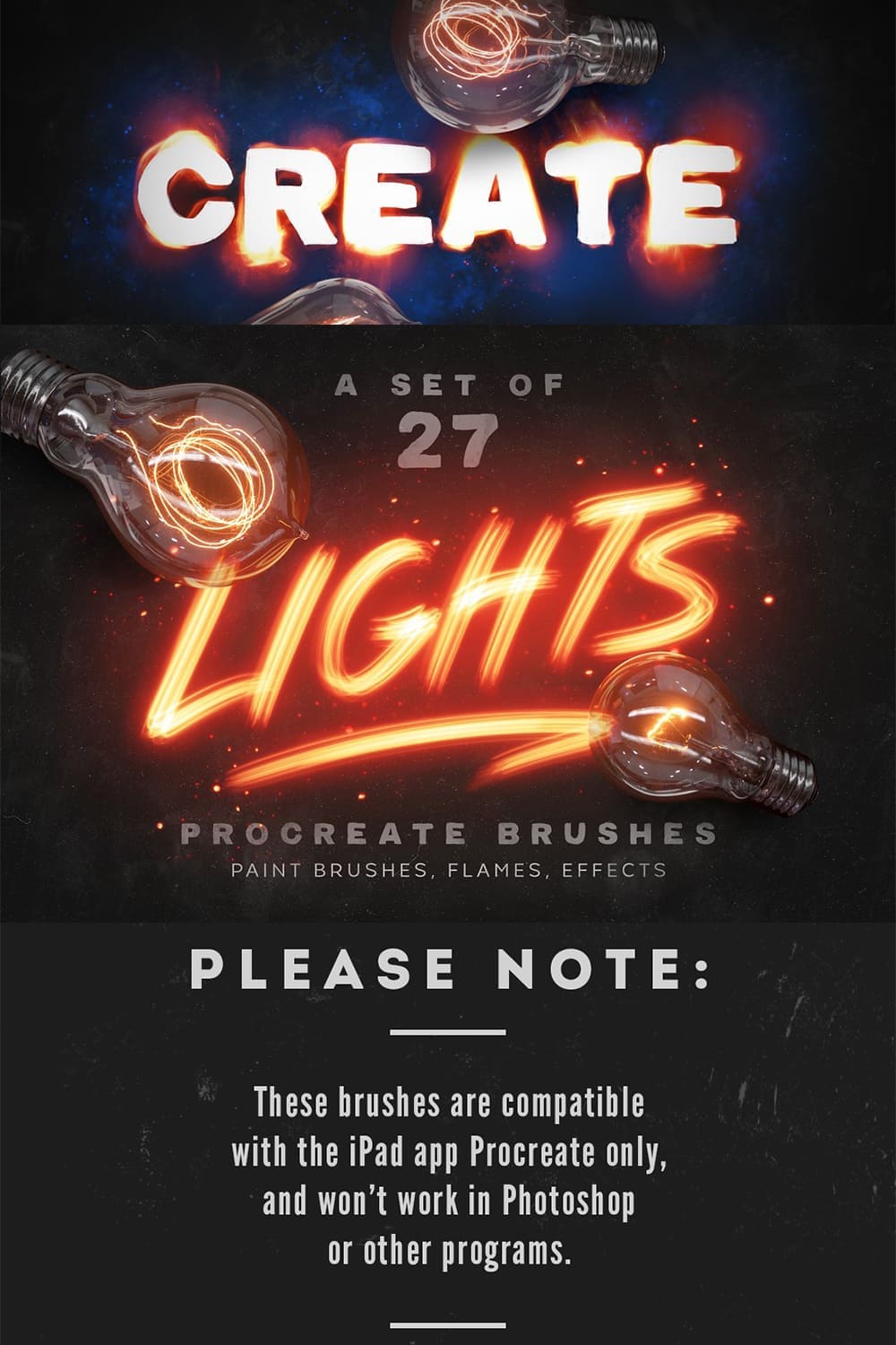 Light Procreate Brushes - A Set Of 27 Lights.