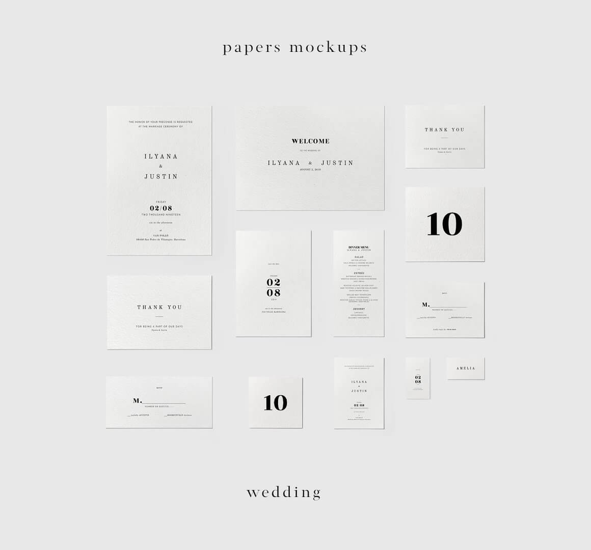 Papers Mockups Wedding.