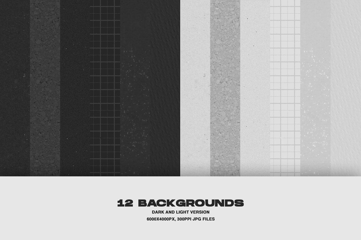 12 backgrounds dark and light version.