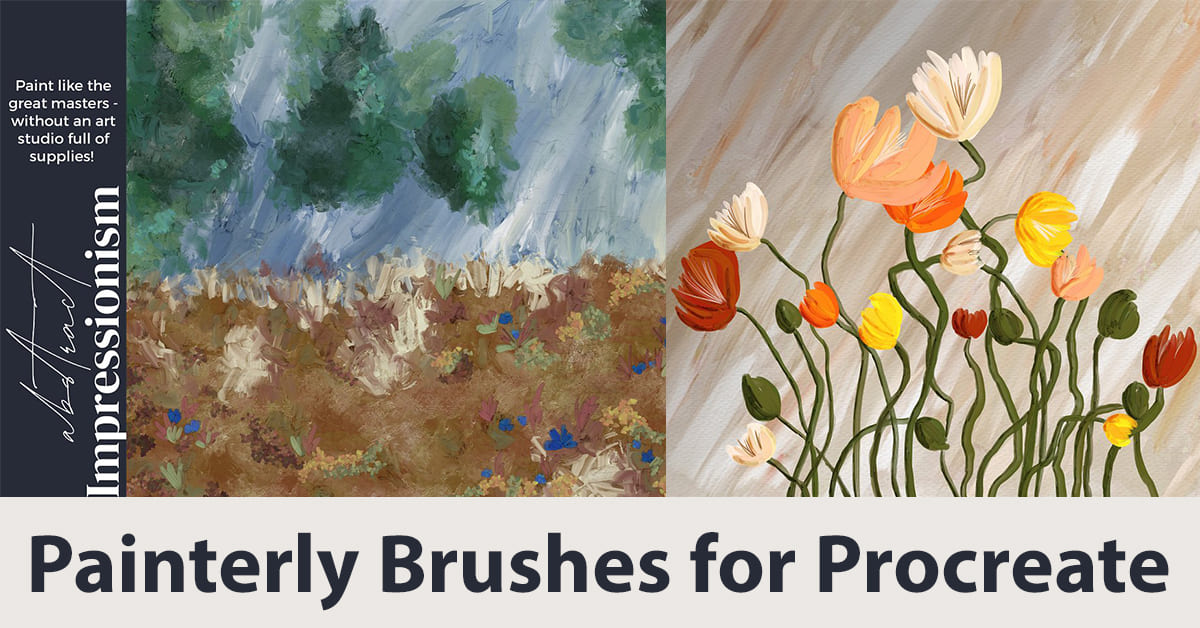 Painterly Brushes For Procreate - "Paint Like The Great Masters Without An Art Studio Full Of Supplies!".
