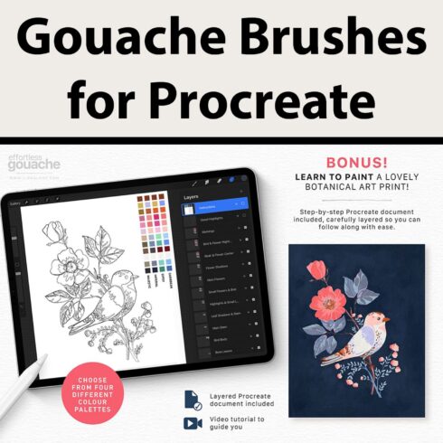 Gouache Brushes For Procreate - Bonus Preview!