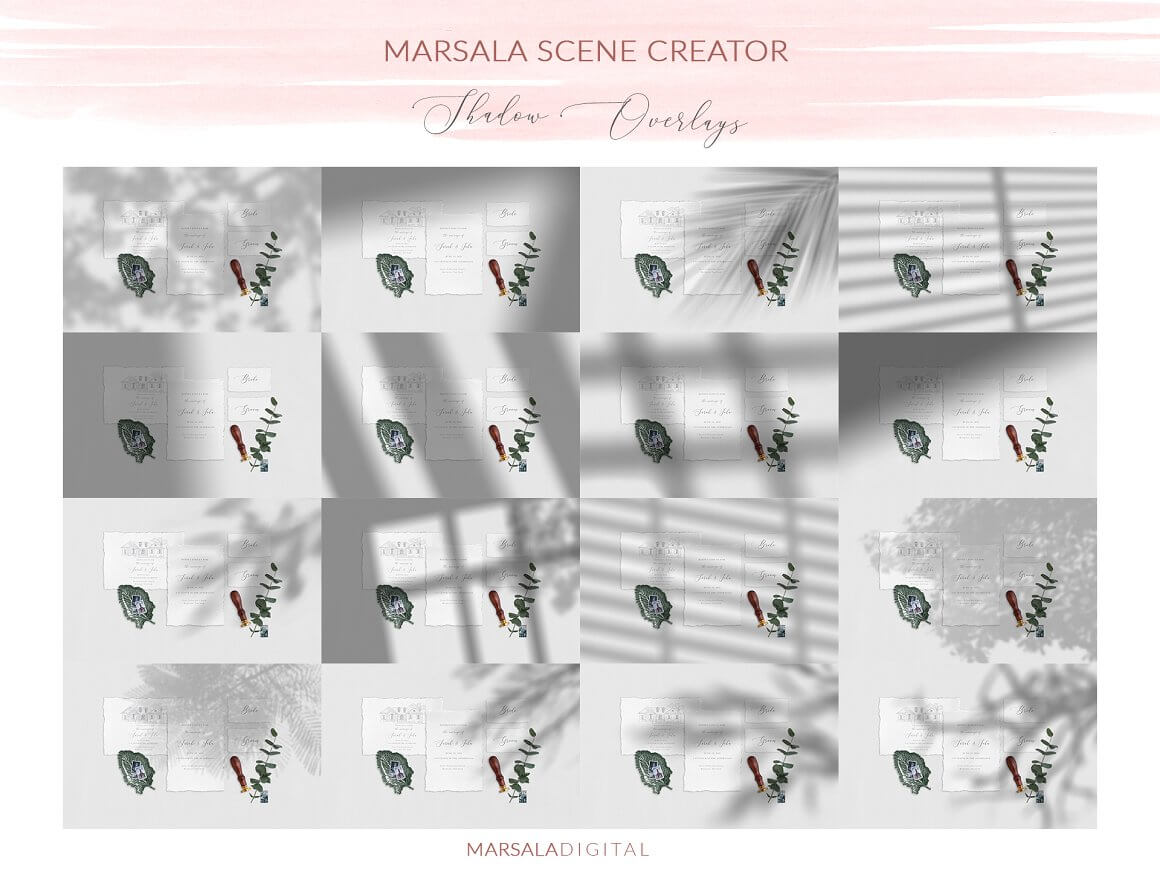 Marsala Scene Creator Shadow Overlays.