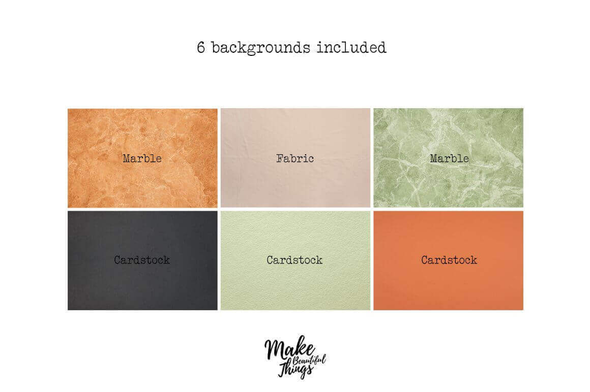 6 backgrounds included.