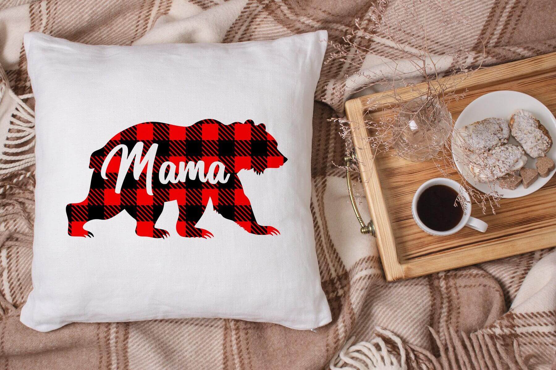 Mama Bear on the Pillow.