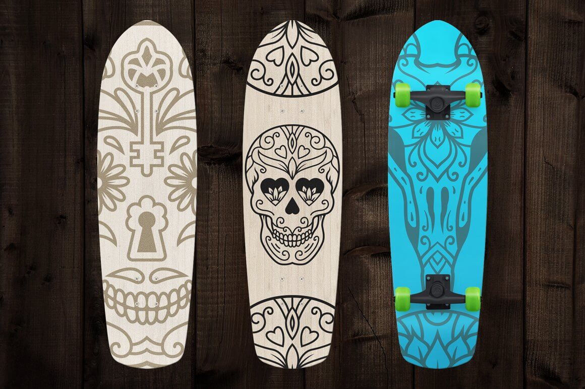 Special stylizations of skateboards.