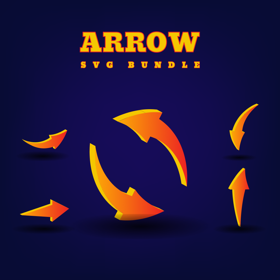 arrow svg files pack cover image.