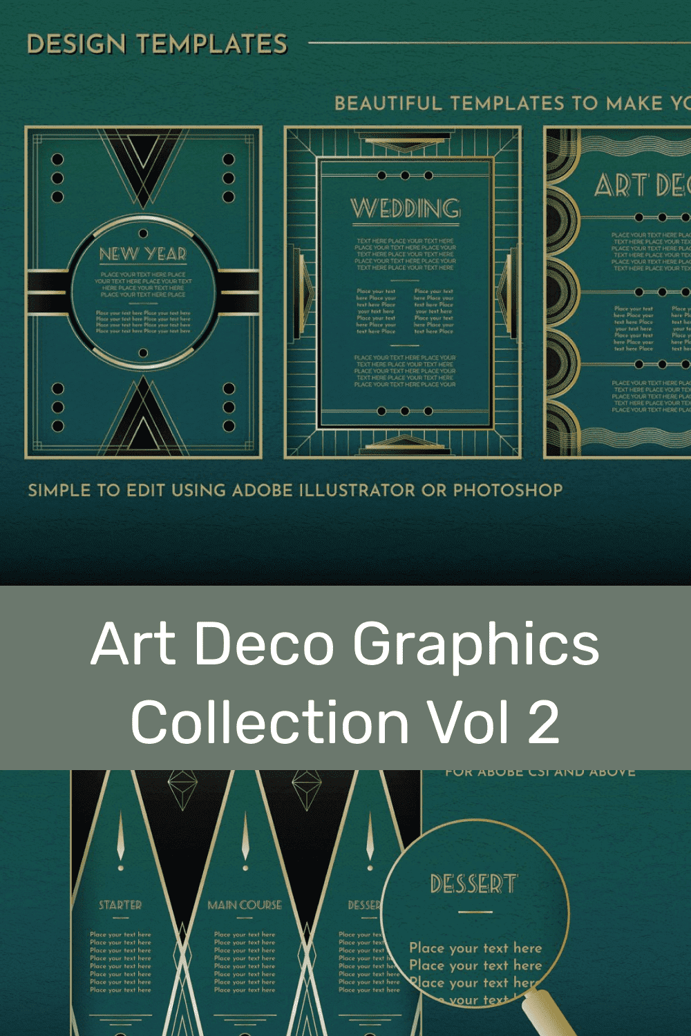 art deco graphics collection vol 2 pinterest image.