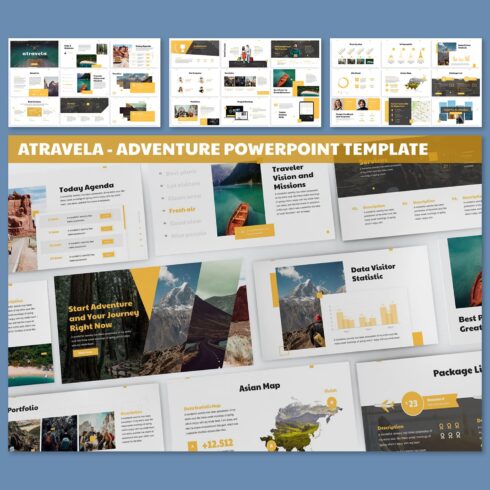 Atravela - Adventure Powerpoint Template main cover.