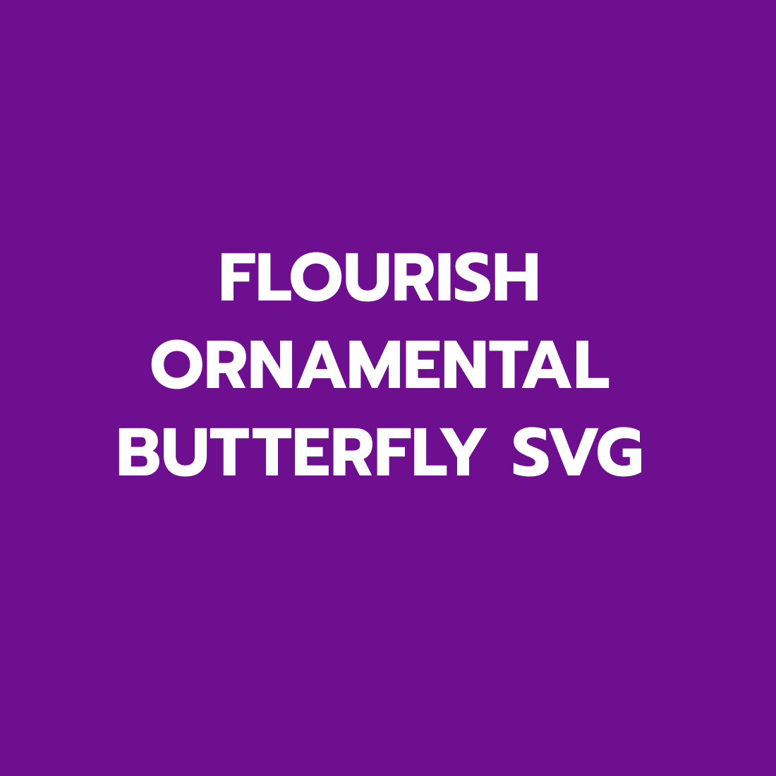 Flourish Ornamental Butterfly SVG preview image.