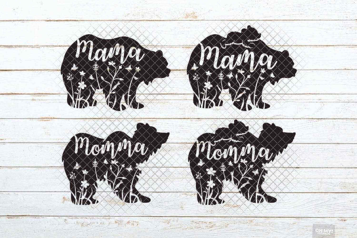 Mama Bear SVG Mommy Vol. 2 in SVG, DXF, PNG, EPS, JPEG – MasterBundles