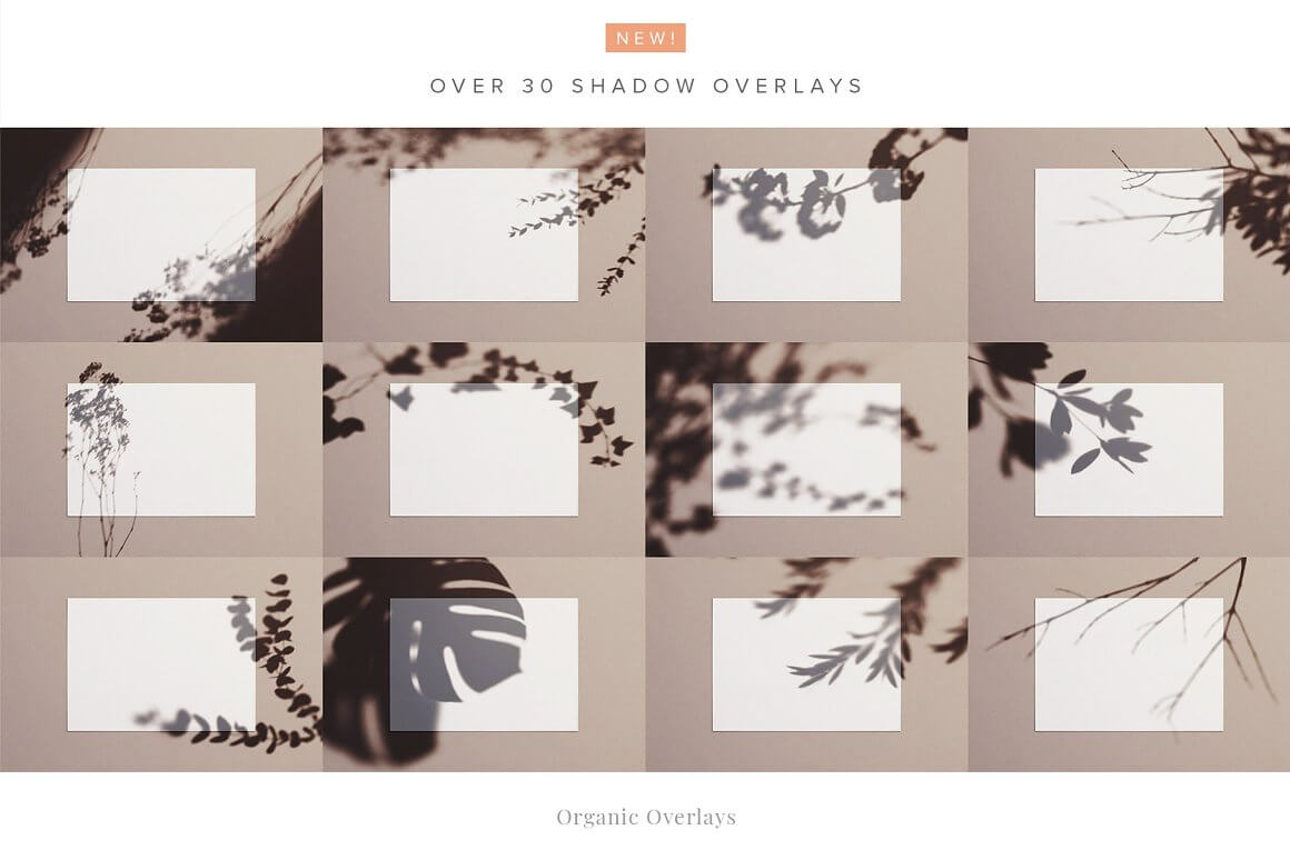 Organic Overlays Over 30 Shadow Overlays.