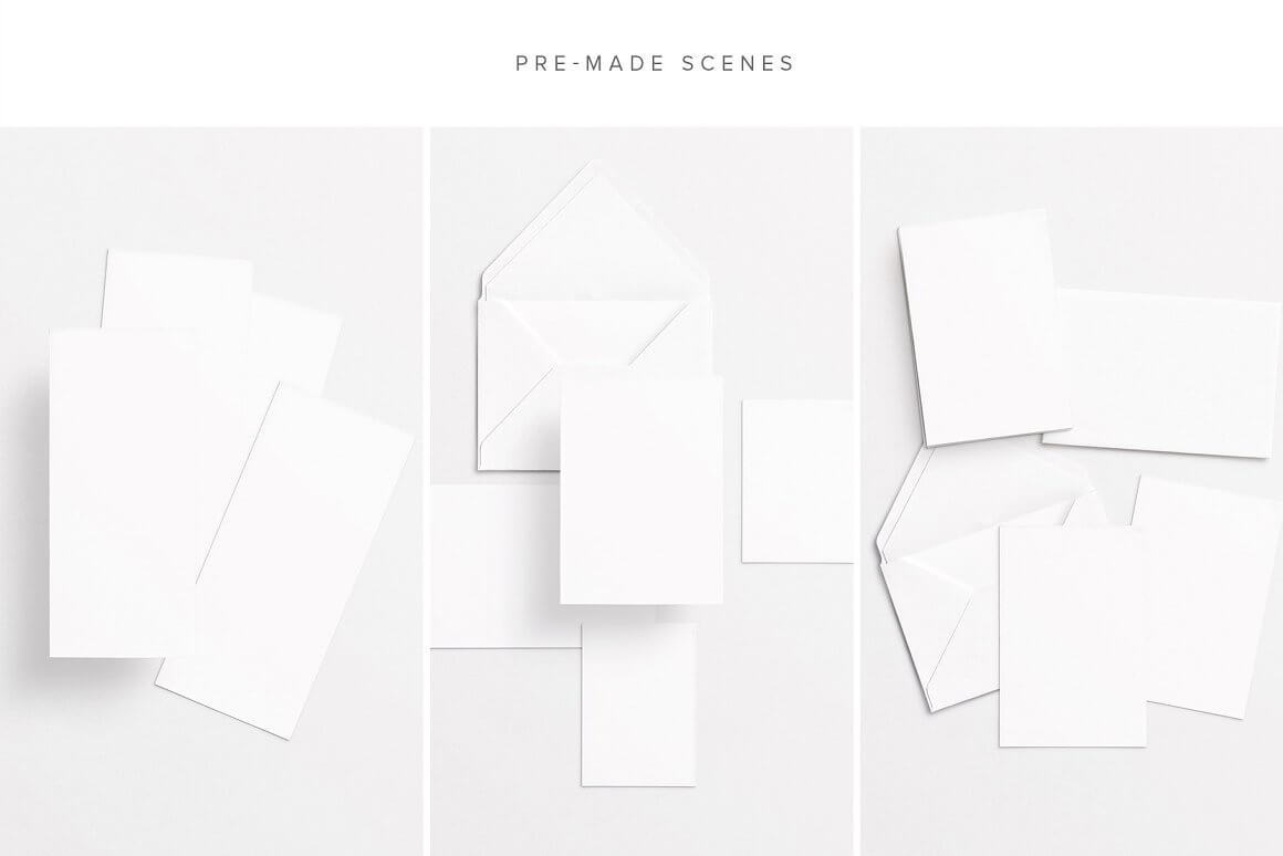 Pre-made Scenes with White Envelopes.