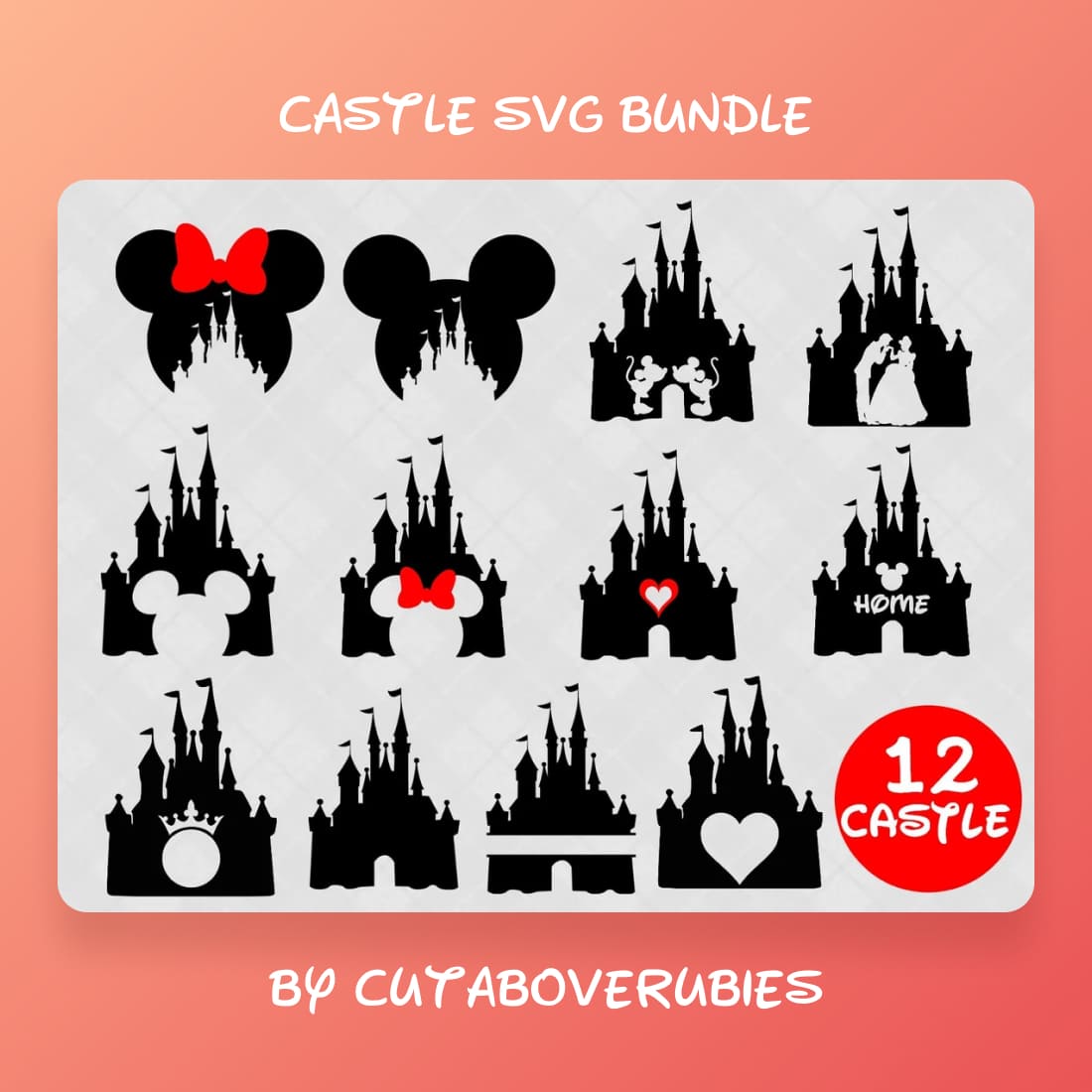 Castle SVG bundle main cover.