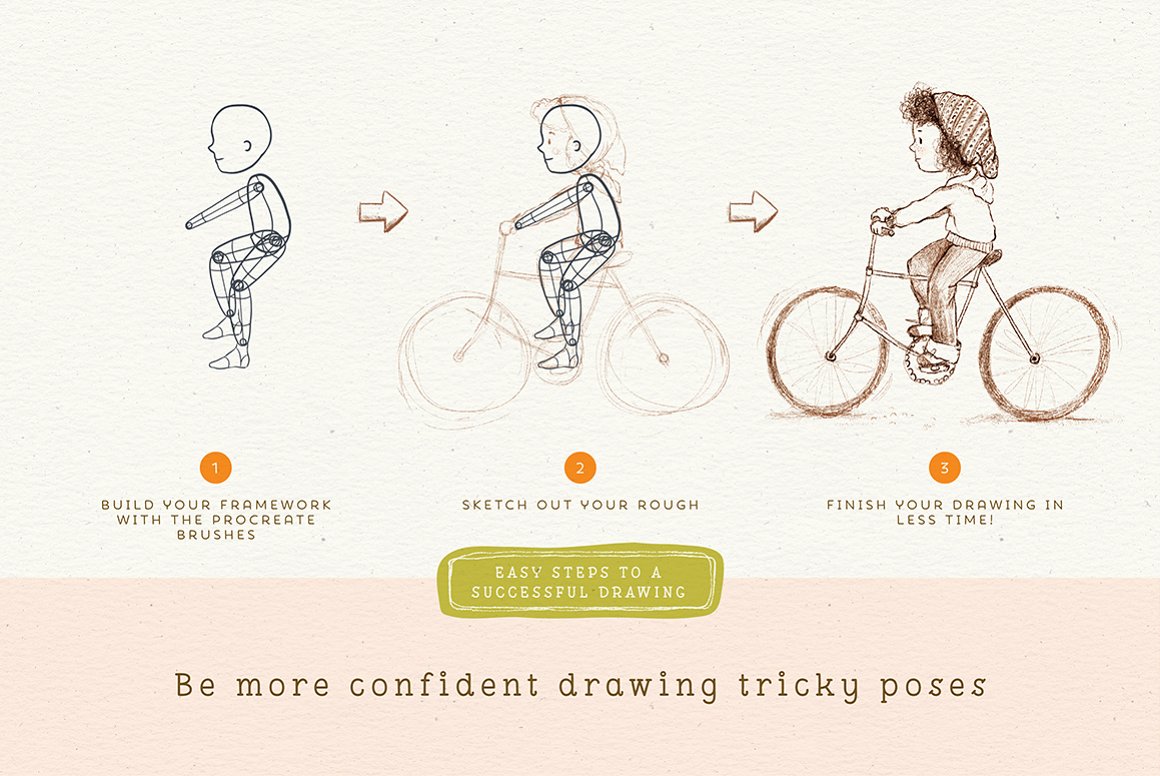 The Procreate Brushes Assist to Draw Tricky Poses.
