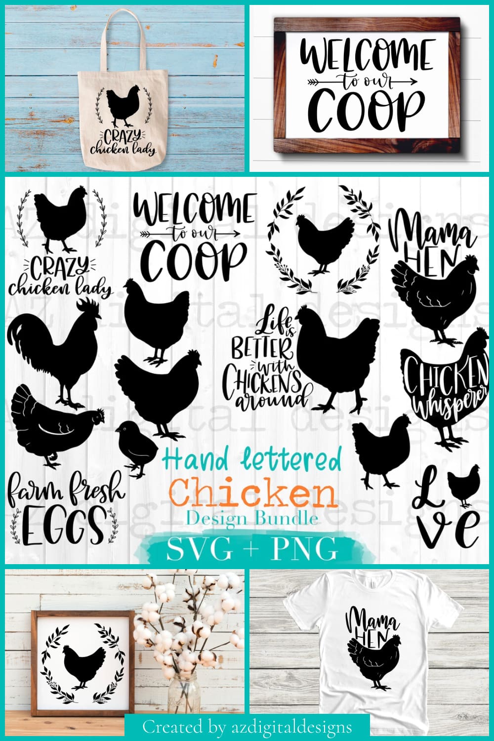 Bunch of chicken svg files with the words welcome to the coop.