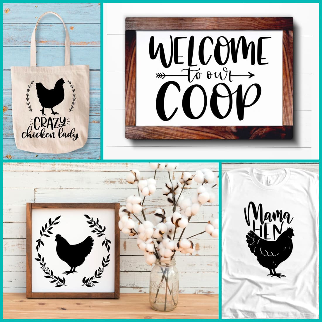 Collage of photos with the words welcome to our coop.