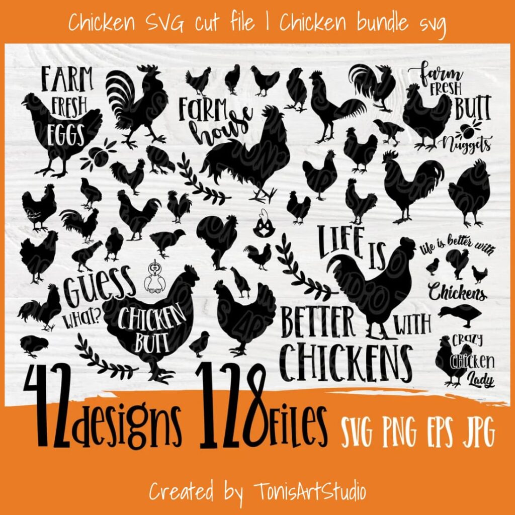 Vector Lettering Chicken Bundle Chicken SVG Cut File_Chicken Bundle – MasterBundles