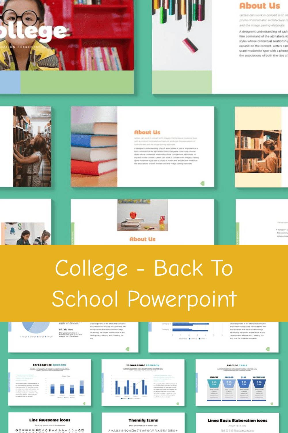 college back to school powerpoint pinterest image.