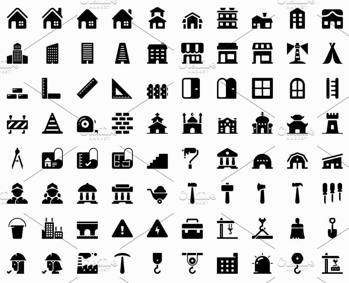 Preview architecture, Roundies 2200 Solid Icons.