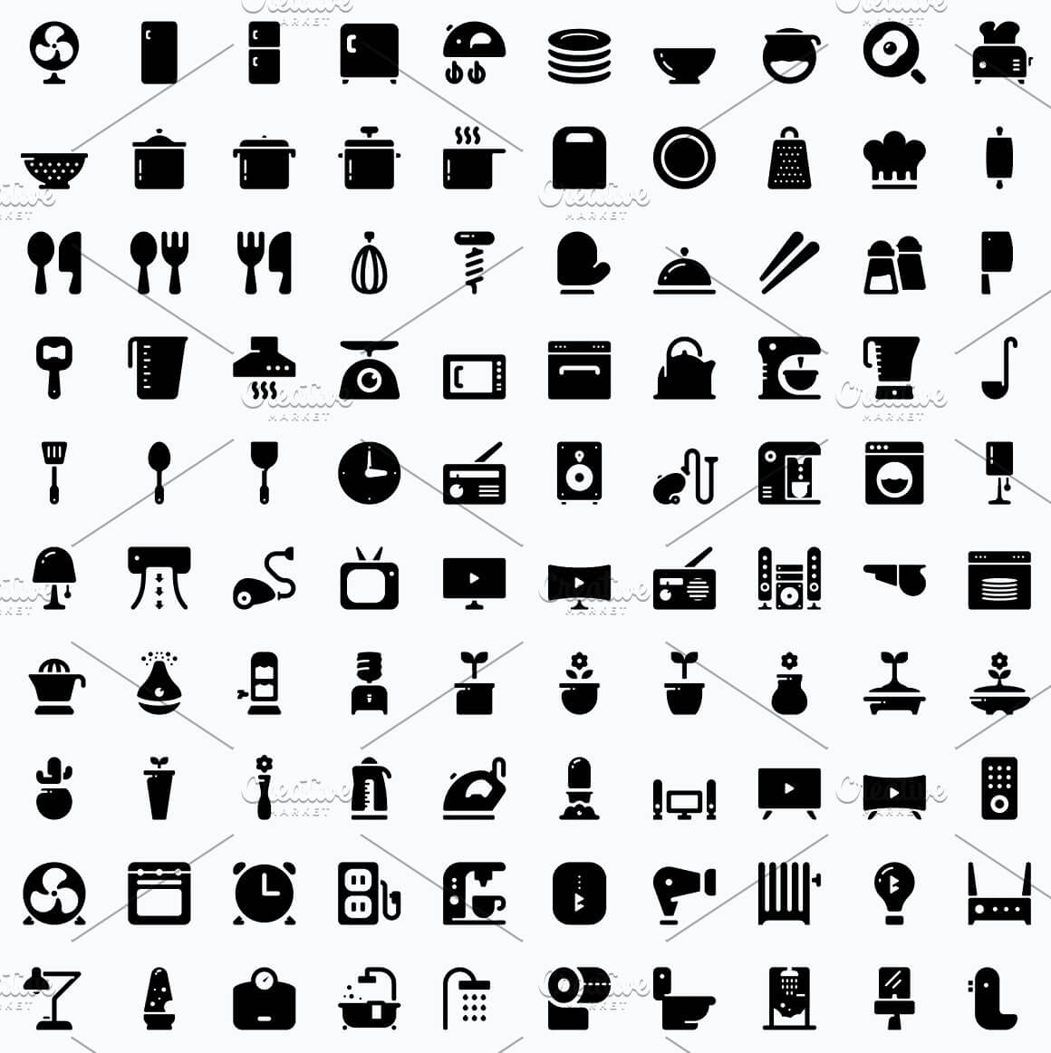 Preview home equipment, Roundies 2200 Solid Icons.