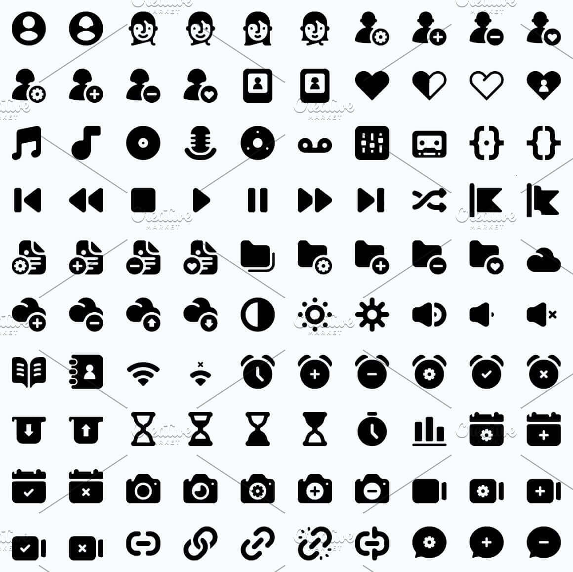 Preview utility 3, Roundies 2200 Solid Icons.