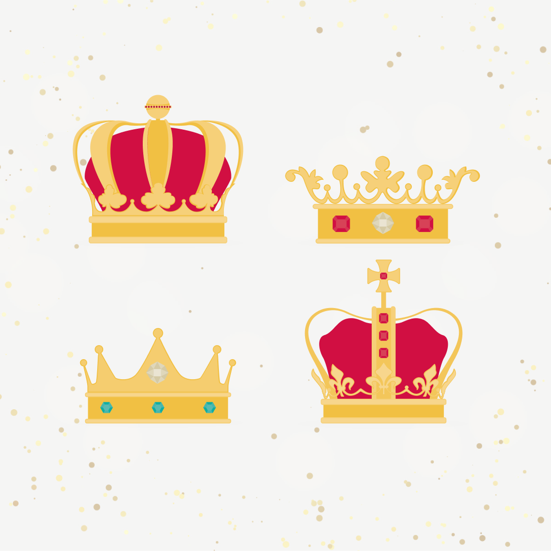 crown svg files pack preview image.