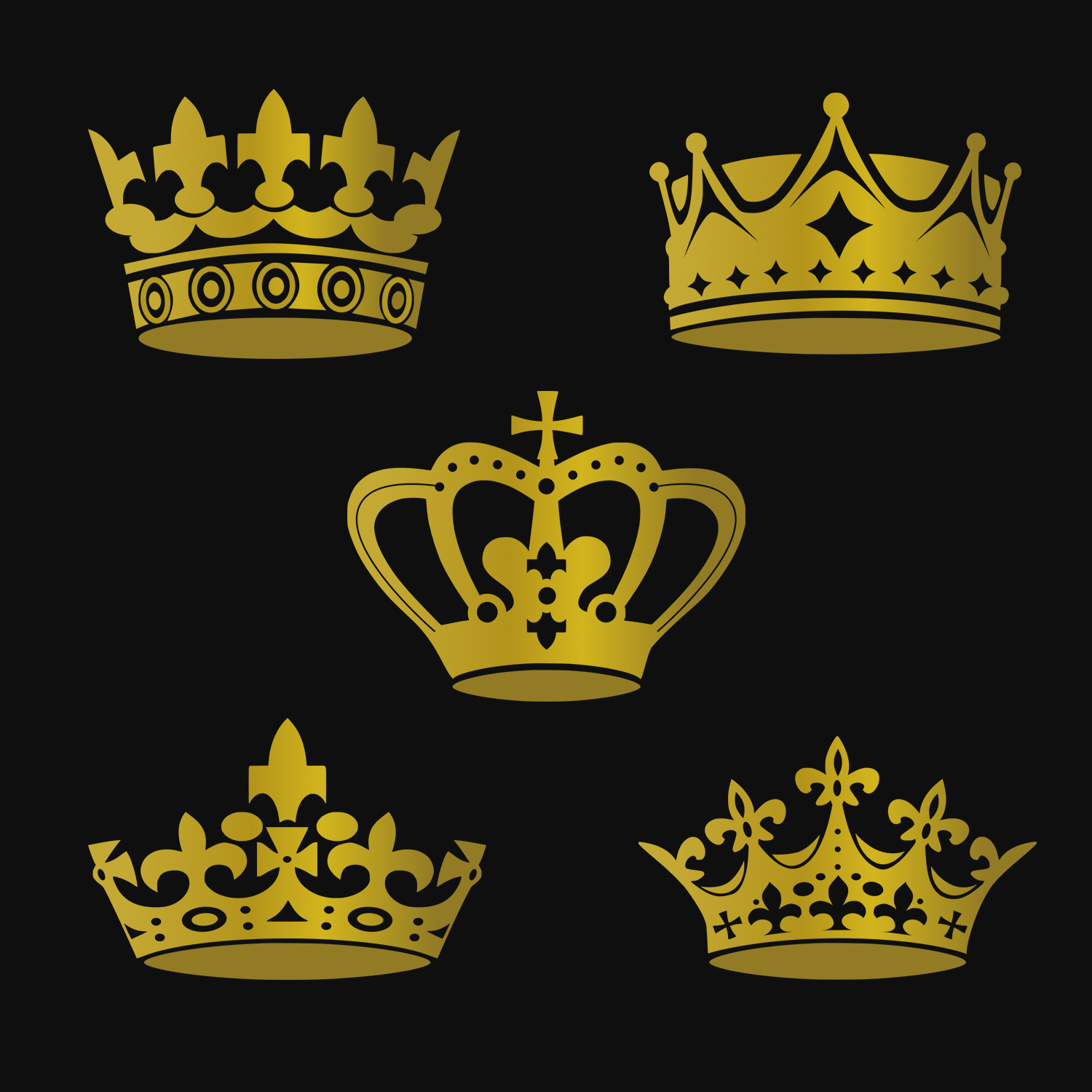 crown svg pack preview image.