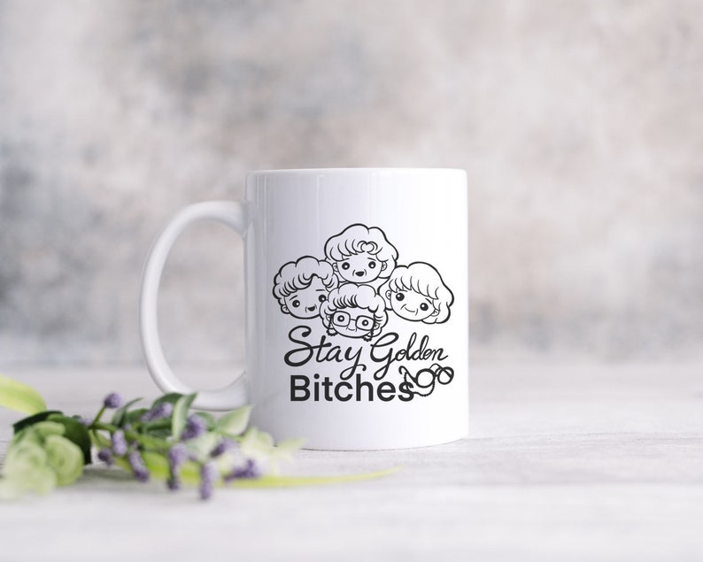 Cute golden girls SVG and PNG files cup mockup.