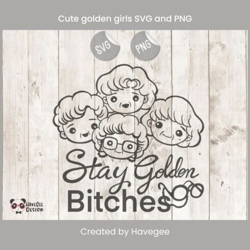 Cute golden girls SVG and PNG main cover.