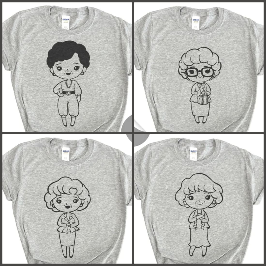 Cute golden girls SVG and PNG t-shirts mockup.
