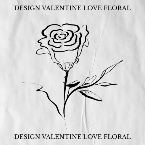 design valentine love floral cover