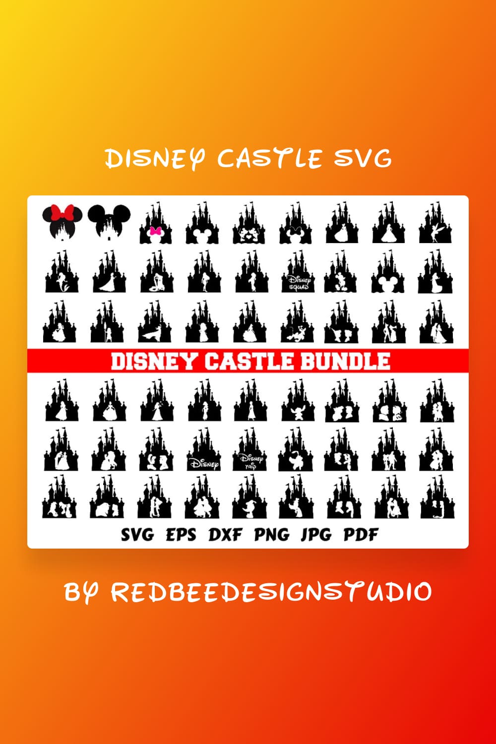 Disney Castle SVG Bundle Pinterest.