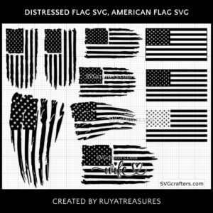 Distressed Flag SVG, American Flag SVG – MasterBundles