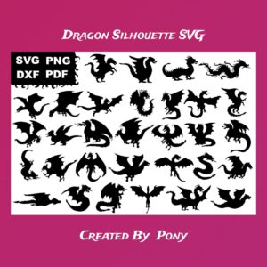 167 Dinosaur Silhouette SVG Bundle Dinosaur Names | Master Bundles