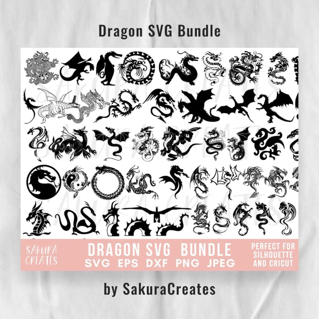 Dragon SVG Bundle - Dragon Clipart – MasterBundles