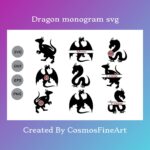 dragon svg dragon monogram svg dragon clipart cover