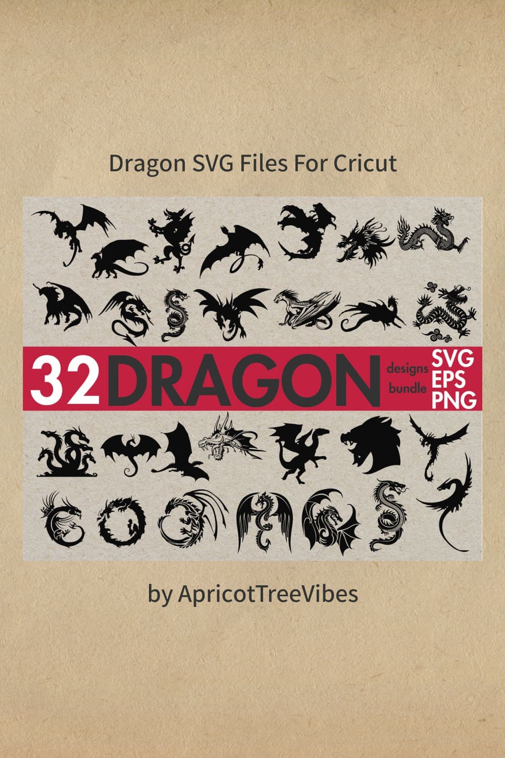 dragon svg files for cricut pinterest image.