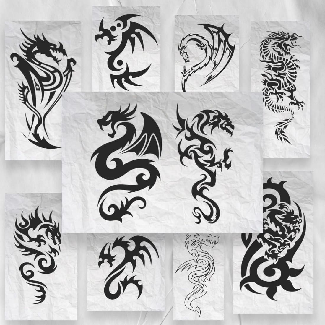 Bunch of different designs on a piece of paper.