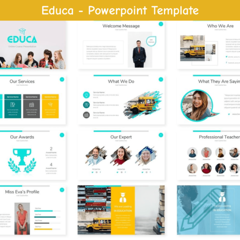 educa powerpoint template cover