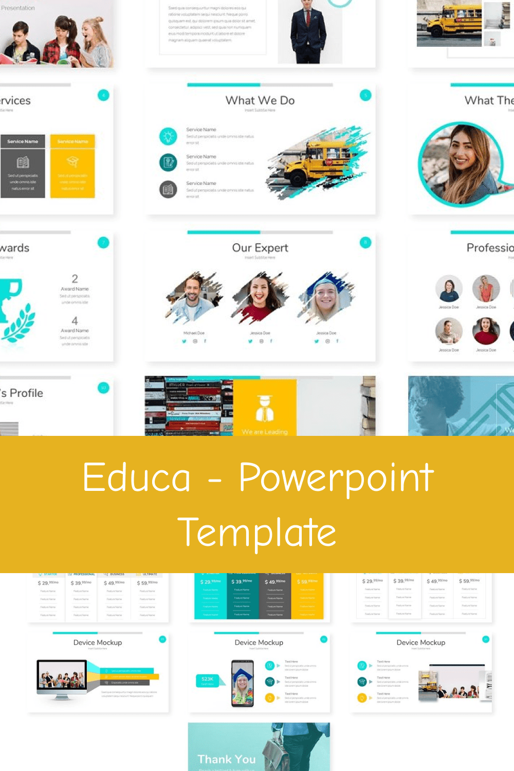 educa powerpoint template pinterest image.