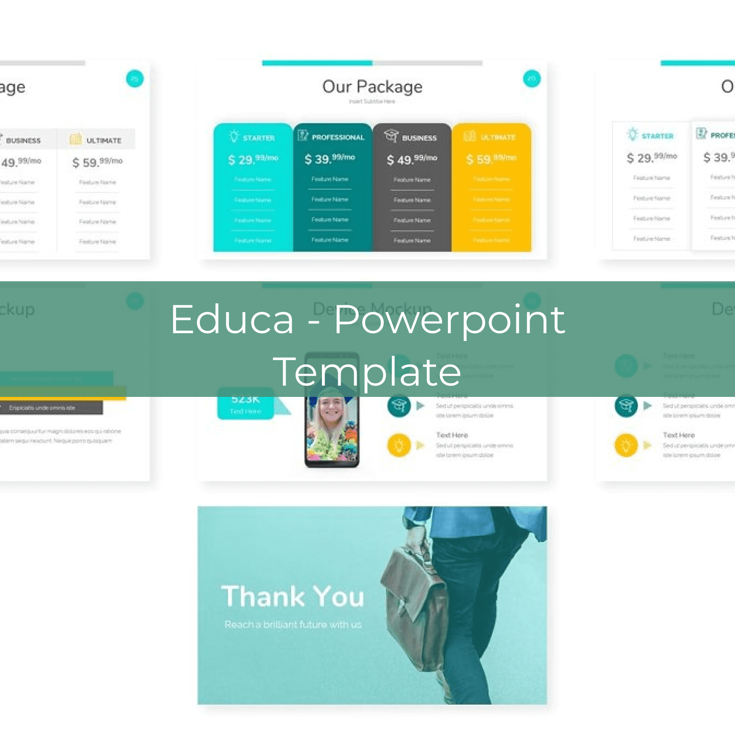 educa powerpoint template preview
