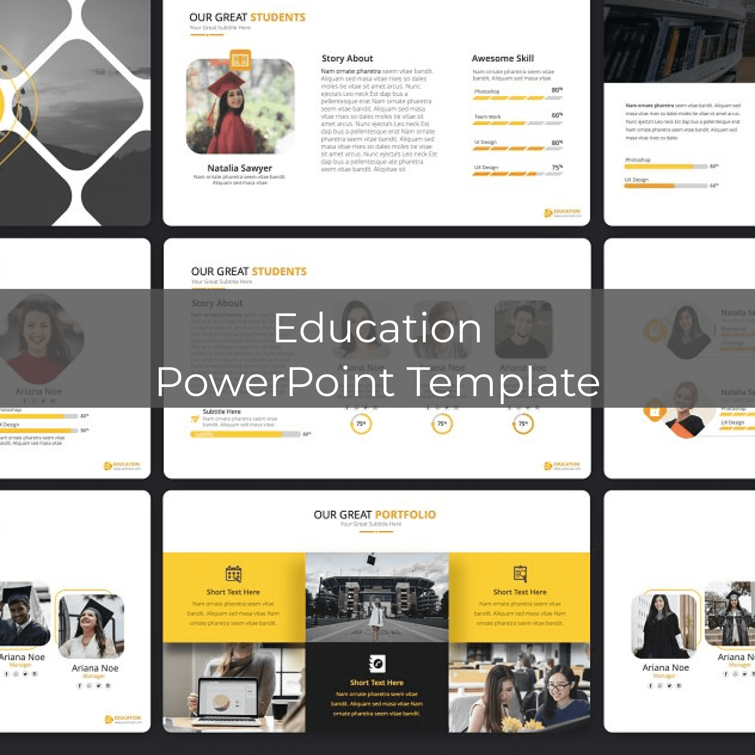 education powerpoint template preview