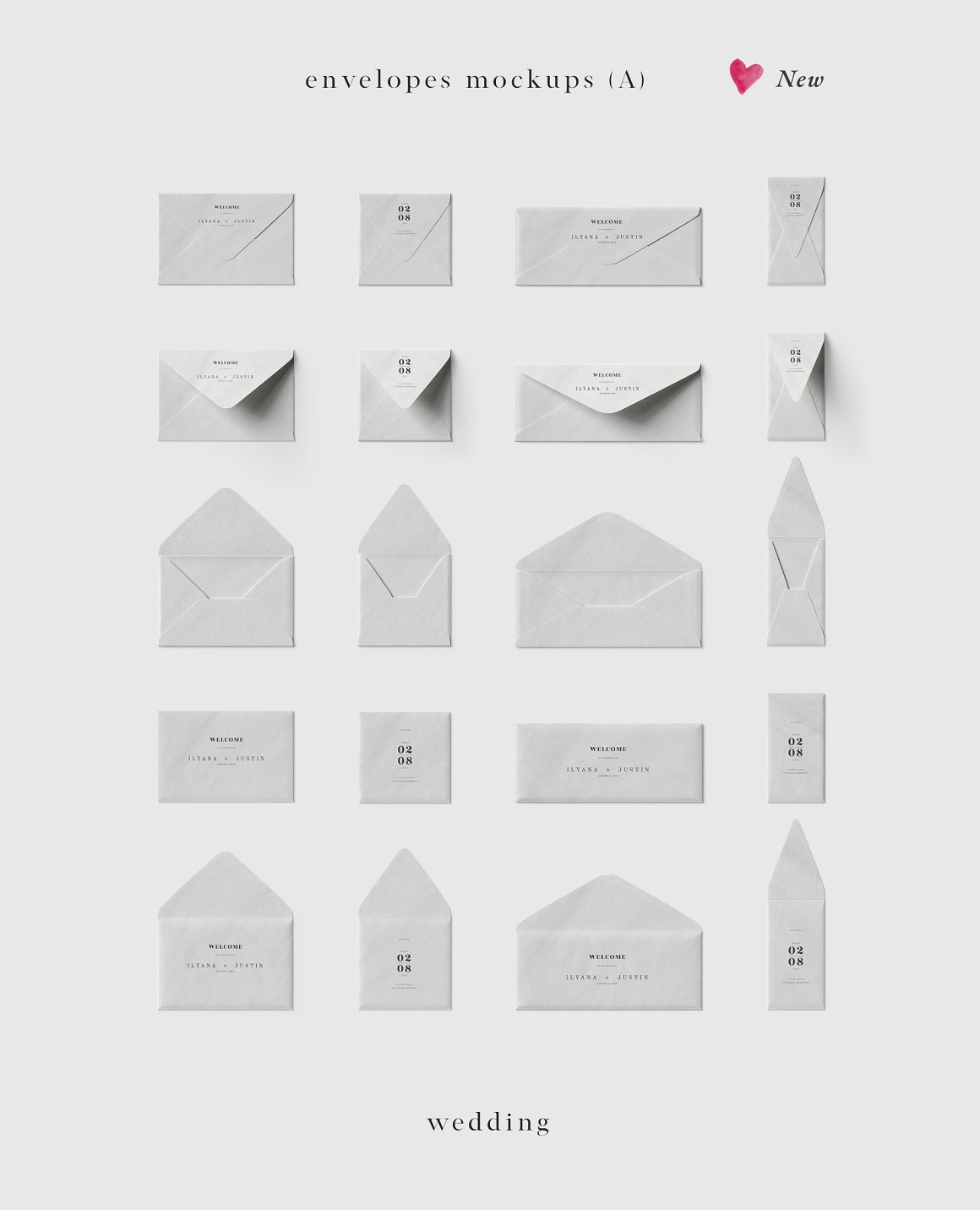 Different Types of Envelopes (A).