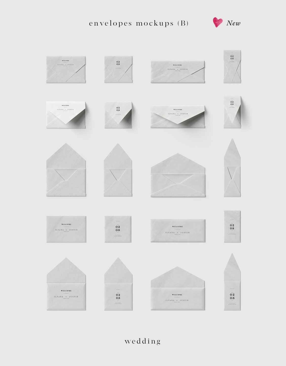 New Envelopes Mockups for Wedding (B).