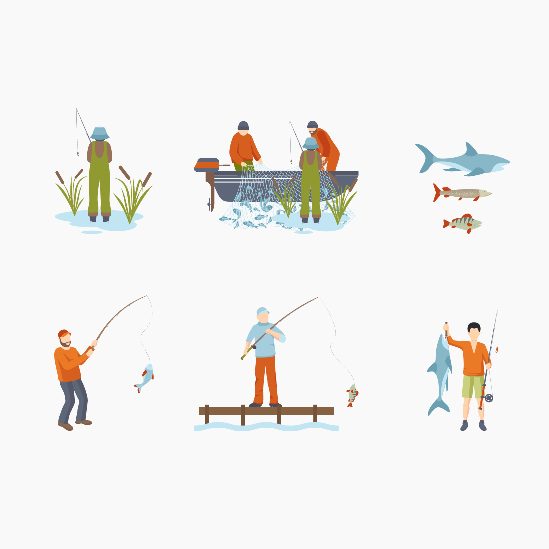 fishing svg bundle preview image