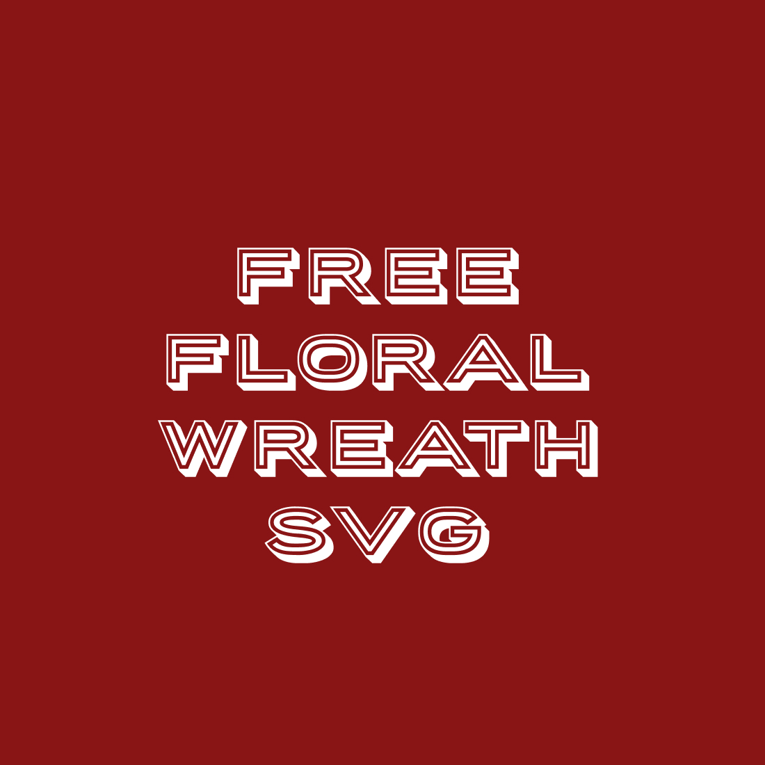Free Floral Wreath SVG preview.